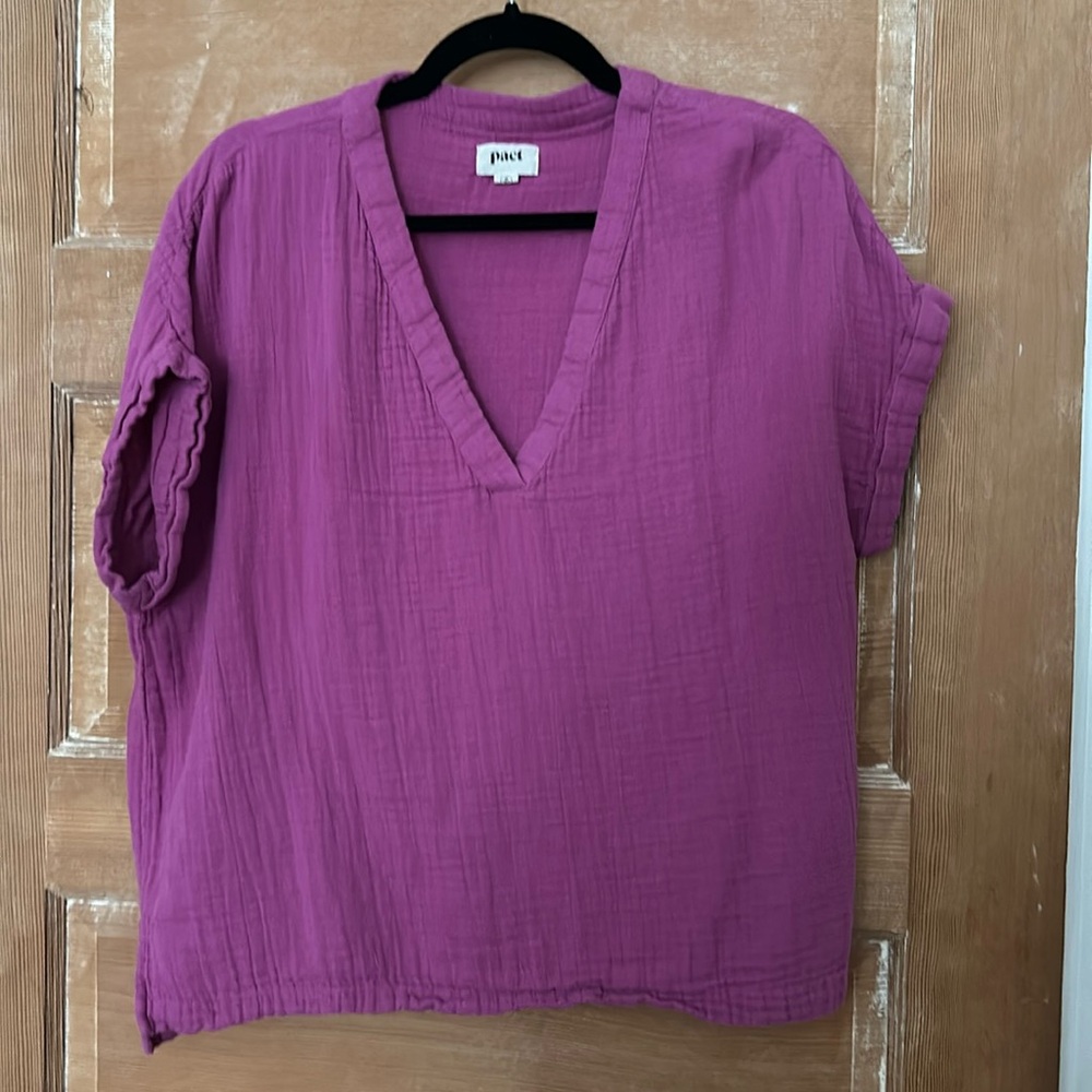 Pact Coastal Gauze Top organic gauze top